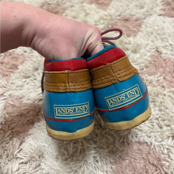 Lands' End Vintage Teal and Brown Ankle Boots - Picture 3 of 4